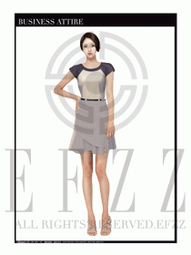 女職業(yè)裝夏裝連衣裙設(shè)計(jì)422