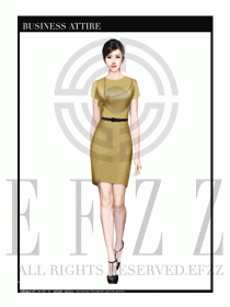 女職業(yè)裝夏裝連衣裙設(shè)計426