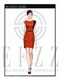 女職業(yè)裝夏裝連衣裙設(shè)計(jì)425