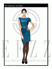 女職業(yè)裝夏裝連衣裙設(shè)計434