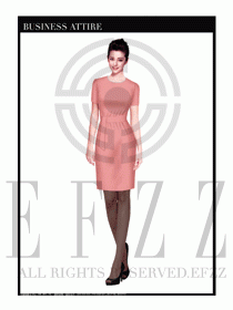 女職業(yè)裝夏裝連衣裙設(shè)計439