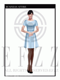 女職業(yè)裝夏裝連衣裙設(shè)計(jì)445