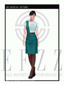 女職業(yè)裝夏裝連衣裙設(shè)計449