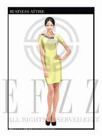 女職業(yè)裝夏裝連衣裙設計423