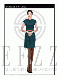 女職業(yè)裝夏裝連衣裙設(shè)計(jì)433