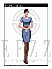 女職業(yè)裝夏裝連衣裙設計436