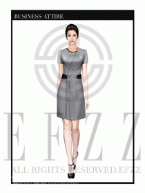 女職業(yè)裝夏裝連衣裙設(shè)計(jì)446