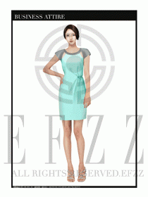 女職業(yè)裝夏裝連衣裙設(shè)計447