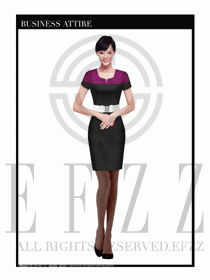 女職業(yè)裝夏裝連衣裙設(shè)計448