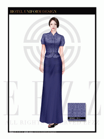 酒店中餐廳迎賓制服設(shè)計圖688