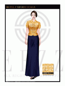酒店中餐廳迎賓制服設(shè)計圖686