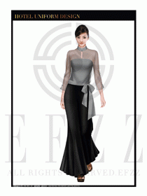 酒店中餐廳迎賓制服設(shè)計(jì)圖696