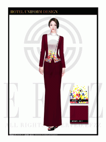 酒店中餐廳迎賓制服設(shè)計(jì)圖699
