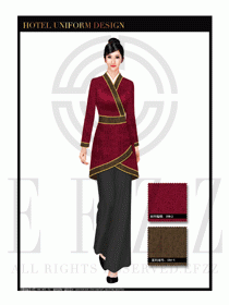 酒店中餐廳迎賓制服設(shè)計(jì)圖700