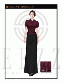 酒店中餐廳迎賓制服設(shè)計圖687