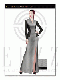 酒店中餐廳迎賓制服設(shè)計(jì)圖693