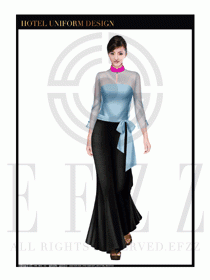 酒店中餐廳迎賓制服設計圖695