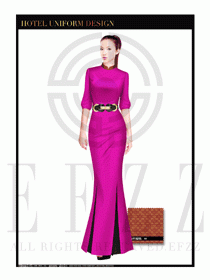 酒店中餐廳迎賓制服設(shè)計圖694