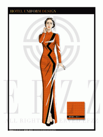 酒店中餐廳迎賓制服設(shè)計(jì)圖709