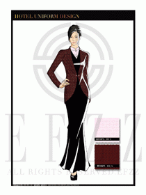 酒店中餐廳迎賓制服設(shè)計(jì)圖714