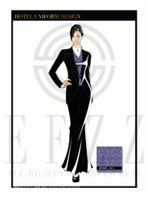 酒店中餐廳迎賓制服設計圖716
