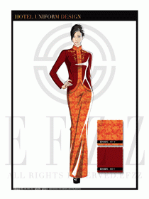 酒店中餐廳迎賓制服設(shè)計(jì)圖719