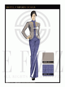 酒店中餐廳迎賓制服設(shè)計(jì)圖717