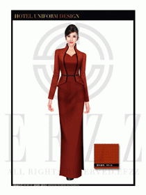 酒店中餐廳迎賓制服設(shè)計(jì)圖723