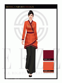 酒店中餐廳迎賓制服設(shè)計(jì)圖726