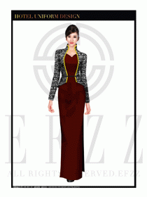 酒店中餐廳迎賓制服設(shè)計圖729