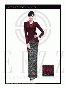 酒店中餐廳迎賓制服設(shè)計(jì)圖728