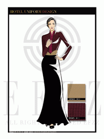 酒店中餐廳迎賓制服設(shè)計(jì)圖732