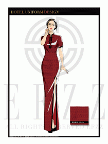 酒店中餐廳迎賓制服設(shè)計(jì)圖733
