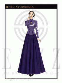 酒店中餐廳迎賓制服設(shè)計(jì)圖743