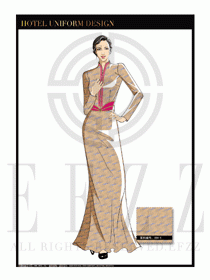 酒店中餐廳迎賓制服設(shè)計圖731