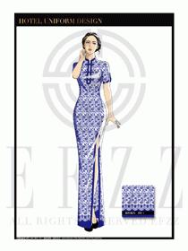 酒店中餐廳迎賓制服設(shè)計圖736