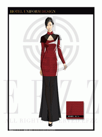 酒店中餐廳迎賓制服設計圖740