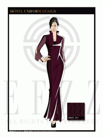 酒店中餐廳迎賓制服設(shè)計(jì)圖747