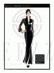 酒店中餐廳迎賓制服設(shè)計圖745