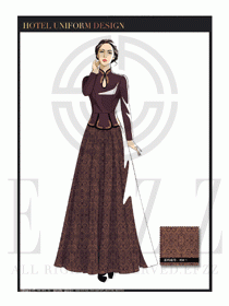 酒店中餐廳迎賓制服設(shè)計圖744