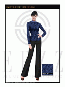 酒店中餐服務(wù)員制服設(shè)計1673