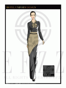酒店西餐服務(wù)員制服設(shè)計(jì)1100