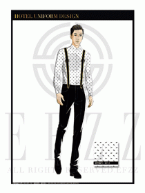 酒店西餐服務員制服設計1104