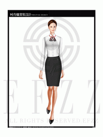 女時尚職業(yè)裝長袖襯衫設(shè)計圖156