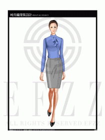 女時尚職業(yè)裝長袖襯衫設計圖154