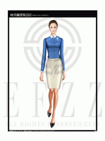 女時(shí)尚職業(yè)裝長袖襯衫設(shè)計(jì)圖163
