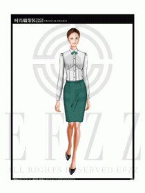 女時尚職業(yè)裝長袖襯衫設計圖179