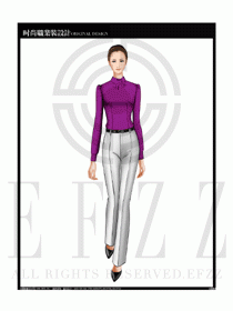 女時尚職業(yè)裝長袖襯衫設(shè)計圖184