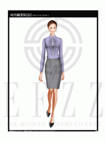 女時尚職業(yè)裝長袖襯衫設(shè)計圖158