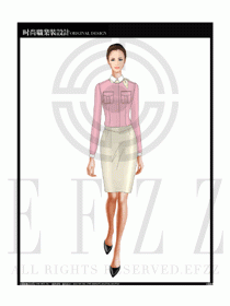 女時尚職業(yè)裝長袖襯衫設計圖164